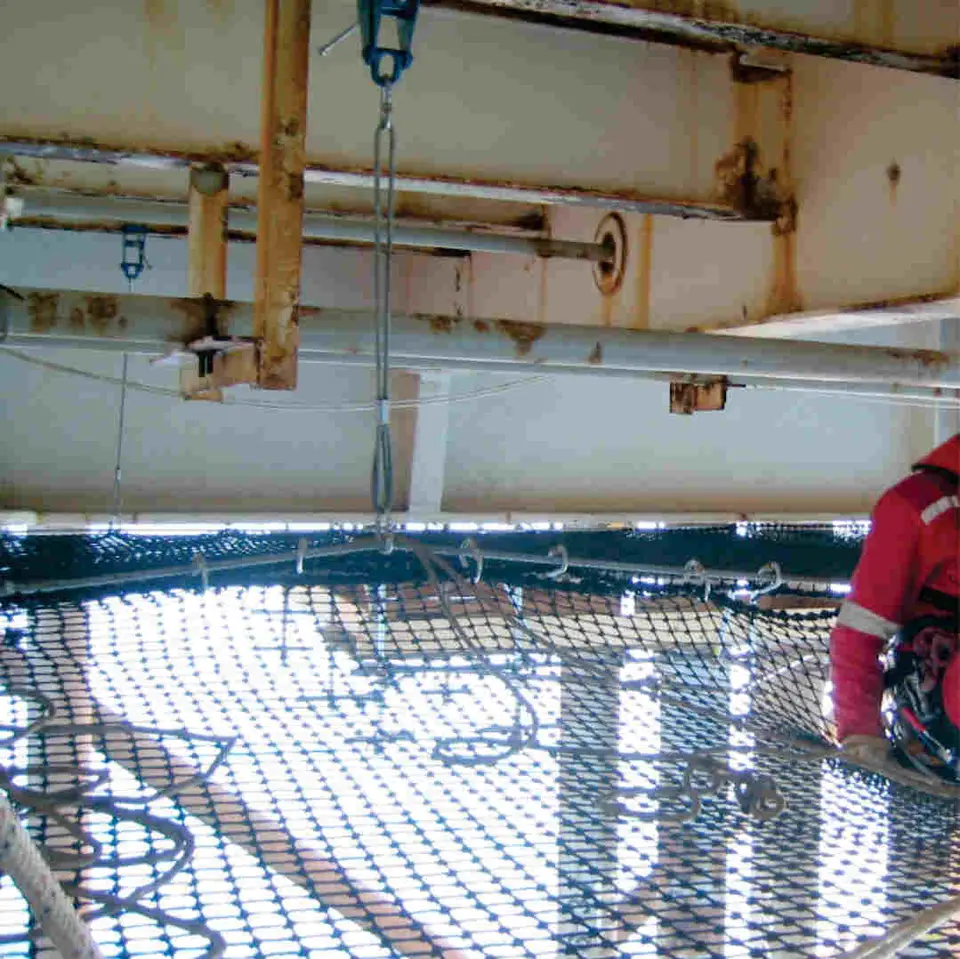 Netting system for inspection, maintenance, etc.